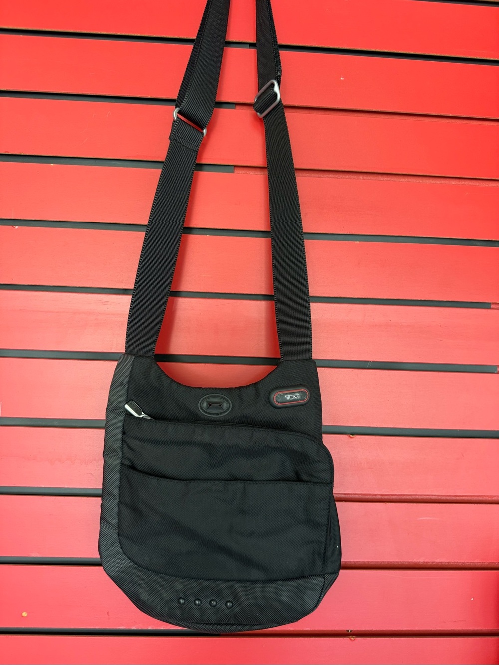 Tumi Black Crossbody Messenger Bag with Adjustable Strap